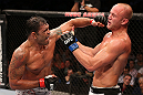 RIO DE JANEIRO, BRAZIL - OCTOBER 13:  (L-R) Antonio Rodrigo "Minotauro" Nogeuira puncehs Dave Herman during their heavyweight fight at UFC 153 inside HSBC Arena on October 13, 2012 in Rio de Janeiro, Brazil.  (Photo by Josh Hedges/Zuffa LLC/Zuffa LLC via Getty Images)