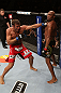 RIO DE JANEIRO, BRAZIL - OCTOBER 13:  (L-R) Stephan Bonnar punches Anderson Silva during their light heavyweight fight at UFC 153 inside HSBC Arena on October 13, 2012 in Rio de Janeiro, Brazil.  (Photo by Josh Hedges/Zuffa LLC/Zuffa LLC via Getty Images)