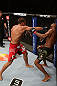RIO DE JANEIRO, BRAZIL - OCTOBER 13:  (L-R) Stephan Bonnar punches Anderson Silva during their light heavyweight fight at UFC 153 inside HSBC Arena on October 13, 2012 in Rio de Janeiro, Brazil.  (Photo by Josh Hedges/Zuffa LLC/Zuffa LLC via Getty Images)
