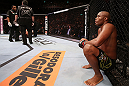 RIO DE JANEIRO, BRAZIL - OCTOBER 13:  Anderson Silva sits in his corner after his TKO victory over Stephan Bonnar during their light heavyweight fight at UFC 153 inside HSBC Arena on October 13, 2012 in Rio de Janeiro, Brazil.  (Photo by Josh Hedges/Zuffa LLC/Zuffa LLC via Getty Images)