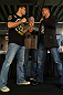 HONG KONG - NOVEMBER 07:  (L-R) Opponents Rich Franklin and Cung Le face off during a UFC press conference at Harbour City Mall on November 7, 2012 in Hong Kong, Hong Kong.  (Photo by Josh Hedges/Zuffa LLC/Zuffa LLC via Getty Images)
