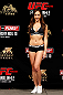 MACAU, MACAU - NOVEMBER 09:  UFC Octagon Girl Jessica Cambensy stands on stage during the UFC Macau weigh in at Cotai Arena on November 9, 2012 in Macau, Macau.  (Photo by Josh Hedges/Zuffa LLC/Zuffa LLC via Getty Images)