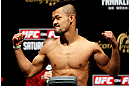 MACAU, MACAU - NOVEMBER 09:  Motonobu Tezuka makes weight during the UFC Macau weigh in at Cotai Arena on November 9, 2012 in Macau, Macau.  (Photo by Josh Hedges/Zuffa LLC/Zuffa LLC via Getty Images)