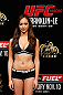 MACAU, MACAU - NOVEMBER 09:  UFC Octagon Girl Jessica Cambensy stands on stage during the UFC Macau weigh in at Cotai Arena on November 9, 2012 in Macau, Macau.  (Photo by Josh Hedges/Zuffa LLC/Zuffa LLC via Getty Images)