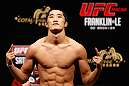 MACAU, MACAU - NOVEMBER 09:  Dong Hyun Kim makes weight during the UFC Macau weigh in at Cotai Arena on November 9, 2012 in Macau, Macau.  (Photo by Josh Hedges/Zuffa LLC/Zuffa LLC via Getty Images)