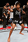 MACAU, MACAU - NOVEMBER 10: Alex Caceres reacts after defeating Motonobu Tezuka during their bantamweight bout at the UFC Macao event inside CotaiArena on November 10, 2012 in Macau, Macau. (Photo by Josh Hedges/Zuffa LLC/Zuffa LLC via Getty Images)