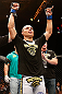 MACAU, MACAU - NOVEMBER 10: Jon Tuck reacts after defeating Tiequan Zhang during their lightweight bout at the UFC Macao event inside CotaiArena on November 10, 2012 in Macau, Macau. (Photo by Josh Hedges/Zuffa LLC/Zuffa LLC via Getty Images)