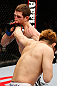 MACAU, MACAU - NOVEMBER 10: (R-L) Takanori Gomi punches Mac Danzig during their lightweight bout at the UFC Macao event inside CotaiArena on November 10, 2012 in Macau, Macau. (Photo by Josh Hedges/Zuffa LLC/Zuffa LLC via Getty Images)