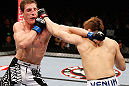 MACAU, MACAU - NOVEMBER 10: (R-L) Takanori Gomi and Mac Danzig trade punches during their lightweight bout at the UFC Macao event inside CotaiArena on November 10, 2012 in Macau, Macau. (Photo by Josh Hedges/Zuffa LLC/Zuffa LLC via Getty Images)