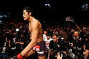 MACAU, MACAU - NOVEMBER 10: Dong Hyun Kim prepares to enter the Octagon before his welterweight bout against Paulo Thiago at the UFC Macao event inside CotaiArena on November 10, 2012 in Macau, Macau. (Photo by Josh Hedges/Zuffa LLC/Zuffa LLC via Getty Images)