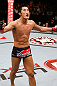 MACAU, MACAU - NOVEMBER 10: Dong Hyun Kim reacts after defeating Paulo Thiago during their welterweight bout at the UFC Macao event inside CotaiArena on November 10, 2012 in Macau, Macau. (Photo by Josh Hedges/Zuffa LLC/Zuffa LLC via Getty Images)
