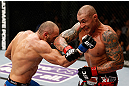 MACAU, MACAU - NOVEMBER 10: (L-R) Stanislav Nedkov and Thiago Silva trade punches during their light heavyweight bout at the UFC Macao event inside CotaiArena on November 10, 2012 in Macau, Macau. (Photo by Josh Hedges/Zuffa LLC/Zuffa LLC via Getty Images)