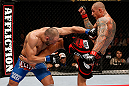 MACAU, MACAU - NOVEMBER 10: (R-L) Thiago Silva kicks Stanislav Nedkov during their light heavyweight bout at the UFC Macao event inside CotaiArena on November 10, 2012 in Macau, Macau. (Photo by Josh Hedges/Zuffa LLC/Zuffa LLC via Getty Images)