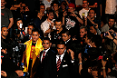 MACAU, MACAU - NOVEMBER 10: Cung Le enters the arena before his middleweight bout against Rich Franklin at the UFC Macao event inside CotaiArena on November 10, 2012 in Macau, Macau. (Photo by Josh Hedges/Zuffa LLC/Zuffa LLC via Getty Images)