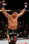 MACAU, MACAU - NOVEMBER 10: Cung Le reacts after knocking out Rich Franklin during their middleweight bout at the UFC Macao event inside CotaiArena on November 10, 2012 in Macau, Macau. (Photo by Josh Hedges/Zuffa LLC/Zuffa LLC via Getty Images)