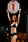 MACAU, MACAU - NOVEMBER 10: UFC Octagon Girl Ye-Bin Kang introduces a round at the UFC Macao event inside CotaiArena on November 10, 2012 in Macau, Macau. (Photo by Josh Hedges/Zuffa LLC/Zuffa LLC via Getty Images)