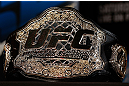 MONTREAL, CANADA - NOVEMBER 14:  A UFC championship belt is seen during the final pre-fight press conference ahead of UFC 154 at New City Gas on November 14, 2012 in Montreal, Quebec, Canada.  (Photo by Josh Hedges/Zuffa LLC/Zuffa LLC via Getty Images)