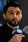 MONTREAL, CANADA - NOVEMBER 14:  Carlos Condit interacts with media and fans during the final pre-fight press conference ahead of UFC 154 at New City Gas on November 14, 2012 in Montreal, Quebec, Canada.  (Photo by Josh Hedges/Zuffa LLC/Zuffa LLC via Getty Images)