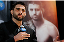 MONTREAL, CANADA - NOVEMBER 14:  Carlos Condit interacts with media and fans during the final pre-fight press conference ahead of UFC 154 at New City Gas on November 14, 2012 in Montreal, Quebec, Canada.  (Photo by Josh Hedges/Zuffa LLC/Zuffa LLC via Getty Images)