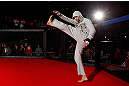 MONTREAL, CANADA - NOVEMBER 15:  Carlos Condit works out for media and fans during an open training session ahead of UFC 154 at New City Gas on November 15, 2012 in Montreal, Quebec, Canada.  (Photo by Josh Hedges/Zuffa LLC/Zuffa LLC via Getty Images)