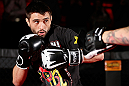MONTREAL, CANADA - NOVEMBER 15:  Carlos Condit works out for media and fans during an open training session ahead of UFC 154 at New City Gas on November 15, 2012 in Montreal, Quebec, Canada.  (Photo by Josh Hedges/Zuffa LLC/Zuffa LLC via Getty Images)