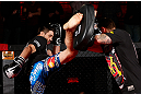 MONTREAL, CANADA - NOVEMBER 15:  Carlos Condit works out for media and fans during an open training session ahead of UFC 154 at New City Gas on November 15, 2012 in Montreal, Quebec, Canada.  (Photo by Josh Hedges/Zuffa LLC/Zuffa LLC via Getty Images)