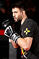MONTREAL, CANADA - NOVEMBER 15:  Carlos Condit works out for media and fans during an open training session ahead of UFC 154 at New City Gas on November 15, 2012 in Montreal, Quebec, Canada.  (Photo by Josh Hedges/Zuffa LLC/Zuffa LLC via Getty Images)