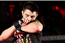 MONTREAL, CANADA - NOVEMBER 15:  Carlos Condit works out for media and fans during an open training session ahead of UFC 154 at New City Gas on November 15, 2012 in Montreal, Quebec, Canada.  (Photo by Josh Hedges/Zuffa LLC/Zuffa LLC via Getty Images)
