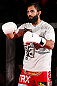 MONTREAL, CANADA - NOVEMBER 15:  Johny Hendricks works out for media and fans during an open training session ahead of UFC 154 at New City Gas on November 15, 2012 in Montreal, Quebec, Canada.  (Photo by Josh Hedges/Zuffa LLC/Zuffa LLC via Getty Images)
