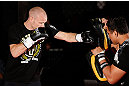MONTREAL, CANADA - NOVEMBER 15:  ]Martin Kampmann works out for media and fans during an open training session ahead of UFC 154 at New City Gas on November 15, 2012 in Montreal, Quebec, Canada.  (Photo by Josh Hedges/Zuffa LLC/Zuffa LLC via Getty Images)