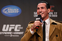 MONTREAL, CANADA - NOVEMBER 16: Rory MacDonald interacts with fans during a Q&A session before the official UFC 154 weigh in at New City Gas on November 16, 2012 in Montreal, Quebec, Canada. (Photo by Josh Hedges/Zuffa LLC/Zuffa LLC via Getty Images)