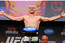 MONTREAL, CANADA - NOVEMBER 16: Martin Kampmann weighs in during the official UFC 154 weigh in at New City Gas on November 16, 2012 in Montreal, Quebec, Canada. (Photo by Josh Hedges/Zuffa LLC/Zuffa LLC via Getty Images)