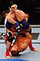 MONTREAL, QC - NOVEMBER 17:  Azamat Gashimov (white shorts) fights against Ivan Menjivar in their bantamweight bout during UFC 154 on November 17, 2012  at the Bell Centre in Montreal, Canada.  (Photo by Josh Hedges/Zuffa LLC/Zuffa LLC via Getty Images)