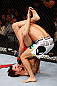 MONTREAL, QC - NOVEMBER 17:  Pablo Garza (L) grapples against Mark Hominick in their featherweight bout during UFC 154 on November 17, 2012  at the Bell Centre in Montreal, Canada.  (Photo by Josh Hedges/Zuffa LLC/Zuffa LLC via Getty Images) ***BESTPIX***