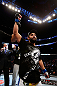 MONTREAL, QC - NOVEMBER 17:  Johny Hendricks reacts after knocking out Martin Kampmann in the first round to win their welterweight bout during UFC 154 on November 17, 2012  at the Bell Centre in Montreal, Canada.  (Photo by Josh Hedges/Zuffa LLC/Zuffa LLC via Getty Images)