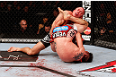 MONTREAL, QC - NOVEMBER 17:  Carlos Condit (R) grapples against Georges St-Pierre in their welterweight title bout during UFC 154 on November 17, 2012  at the Bell Centre in Montreal, Canada.  (Photo by Josh Hedges/Zuffa LLC/Zuffa LLC via Getty Images)
