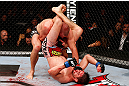 MONTREAL, QC - NOVEMBER 17:  Carlos Condit (R) grapples against Georges St-Pierre in their welterweight title bout during UFC 154 on November 17, 2012  at the Bell Centre in Montreal, Canada.  (Photo by Josh Hedges/Zuffa LLC/Zuffa LLC via Getty Images)
