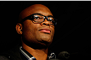 MONTREAL, QC - NOVEMBER 17:  Anderson da Silva speaks to the media prior to UFC 154 on November 17, 2012  at the Bell Centre in Montreal, Canada.  (Photo by Josh Hedges/Zuffa LLC/Zuffa LLC via Getty Images)