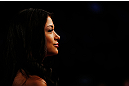 MONTREAL, QC - NOVEMBER 17:  UFC Octagon Girl Arianny Celeste looks on during UFC 154 on November 17, 2012  at the Bell Centre in Montreal, Canada.  (Photo by Josh Hedges/Zuffa LLC/Zuffa LLC via Getty Images)