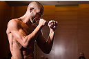 SEATTLE, WA - DECEMBER 05:  Mike Swick works out for fans and media during the UFC on FOX open workouts on December 5, 2012  at the Grand Hyatt Seattle in Seattle, Washington.  (Photo by Josh Hedges/Zuffa LLC/Zuffa LLC via Getty Images)