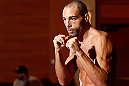 SEATTLE, WA - DECEMBER 05:  Mike Swick works out for fans and media during the UFC on FOX open workouts on December 5, 2012  at the Grand Hyatt Seattle in Seattle, Washington.  (Photo by Josh Hedges/Zuffa LLC/Zuffa LLC via Getty Images)