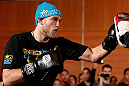 SEATTLE, WA - DECEMBER 05:  Alexander Gustafsson works out for fans and media during the UFC on FOX open workouts on December 5, 2012  at the Grand Hyatt Seattle in Seattle, Washington.  (Photo by Josh Hedges/Zuffa LLC/Zuffa LLC via Getty Images)