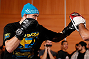 SEATTLE, WA - DECEMBER 05:  Alexander Gustafsson works out for fans and media during the UFC on FOX open workouts on December 5, 2012  at the Grand Hyatt Seattle in Seattle, Washington.  (Photo by Josh Hedges/Zuffa LLC/Zuffa LLC via Getty Images)