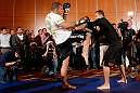 SEATTLE, WA - DECEMBER 05:  Mauricio "Shogun" Rua works out for fans and media during the UFC on FOX open workouts on December 5, 2012  at the Grand Hyatt Seattle in Seattle, Washington.  (Photo by Josh Hedges/Zuffa LLC/Zuffa LLC via Getty Images)