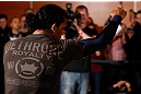 SEATTLE, WA - DECEMBER 05:  Benson Henderson works out for fans and media during the UFC on FOX open workouts on December 5, 2012  at the Grand Hyatt Seattle in Seattle, Washington.  (Photo by Josh Hedges/Zuffa LLC/Zuffa LLC via Getty Images)