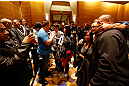 SEATTLE, WA - DECEMBER 05:  BJ Penn poses for photos with fans during the UFC on FOX open workouts on December 5, 2012  at the Grand Hyatt Seattle in Seattle, Washington.  (Photo by Josh Hedges/Zuffa LLC/Zuffa LLC via Getty Images)