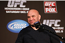 SEATTLE, WA - DECEMBER 06:  UFC President Dana White interacts with media during the UFC on FOX press conference on December 6, 2012  at Key Arena in Seattle, Washington.  (Photo by Josh Hedges/Zuffa LLC/Zuffa LLC via Getty Images)