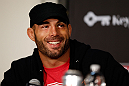 SEATTLE, WA - DECEMBER 06:  Mike Swick interacts with media during the UFC on FOX press conference on December 6, 2012  at Key Arena in Seattle, Washington.  (Photo by Josh Hedges/Zuffa LLC/Zuffa LLC via Getty Images)