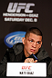 SEATTLE, WA - DECEMBER 06:  Nate Diaz interacts with media during the UFC on FOX press conference on December 6, 2012 at Key Arena in Seattle, Washington.  (Photo by Josh Hedges/Zuffa LLC/Zuffa LLC via Getty Images)
