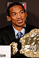 SEATTLE, WA - DECEMBER 06:  Benson Henderson interacts with media during the UFC on FOX press conference on December 6, 2012 at Key Arena in Seattle, Washington.  (Photo by Josh Hedges/Zuffa LLC/Zuffa LLC via Getty Images)